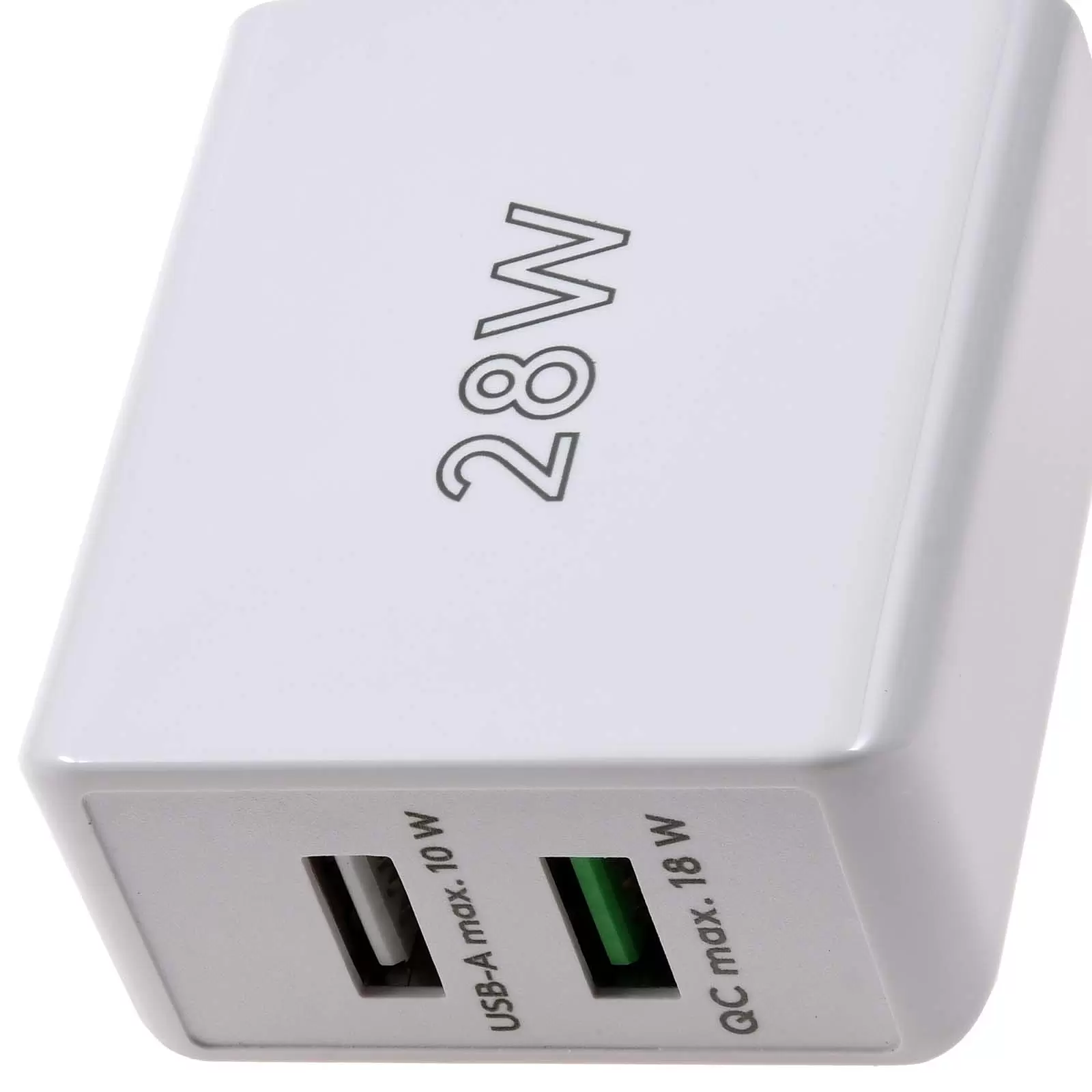 goobay 28W USB-A QC Dual-Schnellladegerät - 2 Ports, Quick Charge 3.0, weiß kompakt