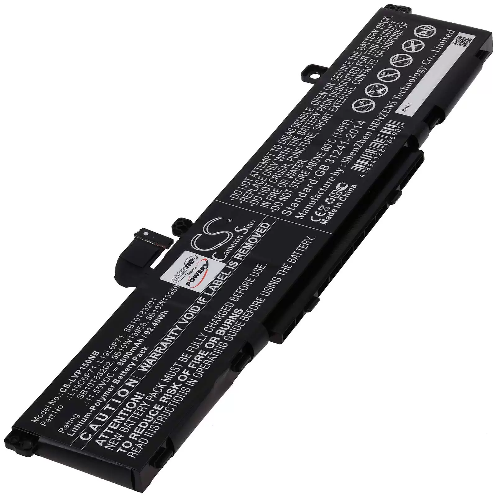 Akku passend für Laptop Lenovo Thinkpad P15 Gen 1 P17 Gen 1 Typ L19C6P71