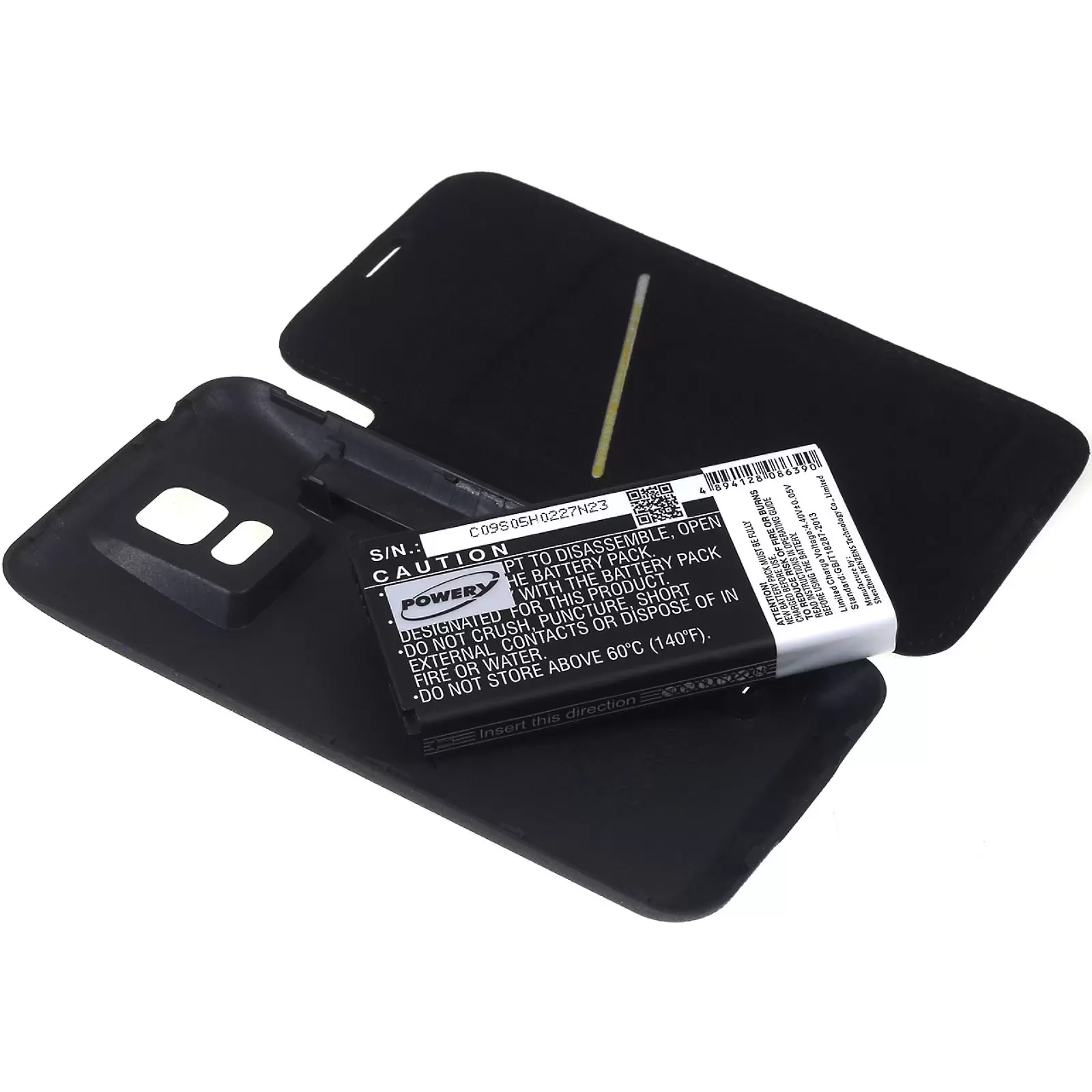 Akku für Samsung Galaxy S5 / SM-G900 / Typ EB-B900BC mit Flip Cover