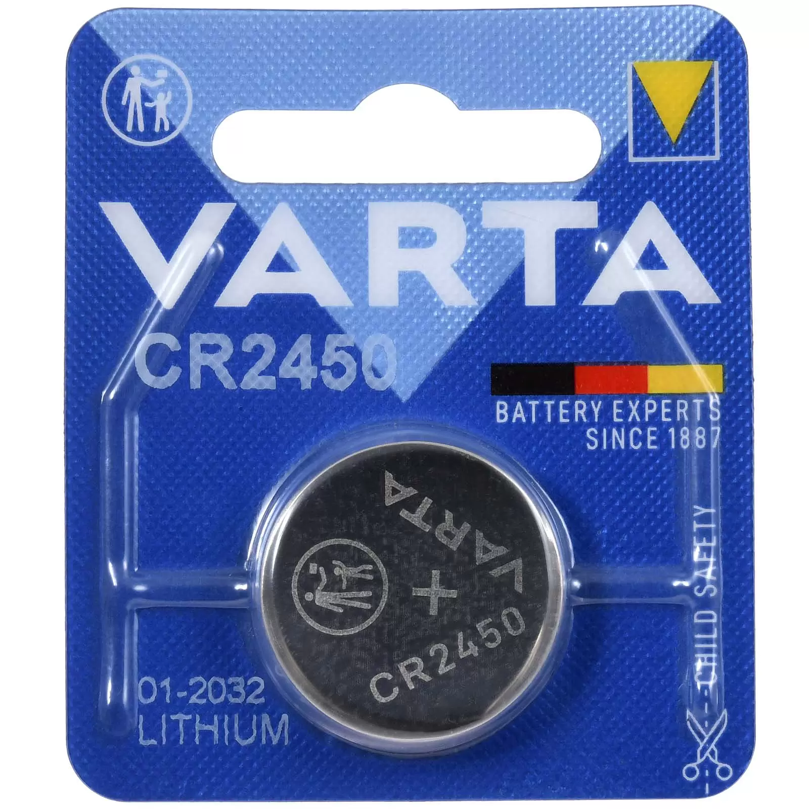 Varta Lithium Knopfzelle CR2450 DL2450 3V 1er Blister