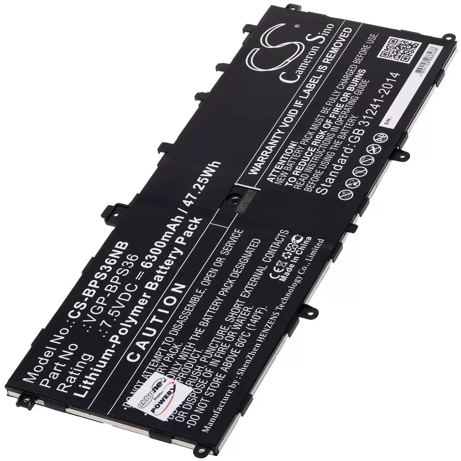 Akku passend für Laptop Sony VAIO Duo 13 SVP1321ZPWR SVD13236PW Typ VGP-BPS36