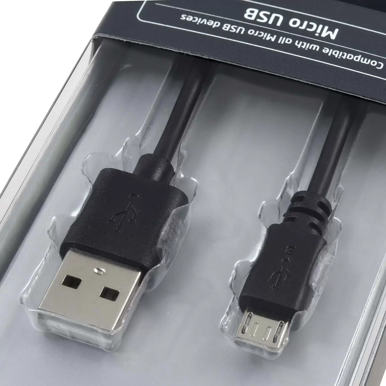 USB-A auf USB Micro Datenkabel Ladekabel kompatibel mit Key HKU908 1m schwarz