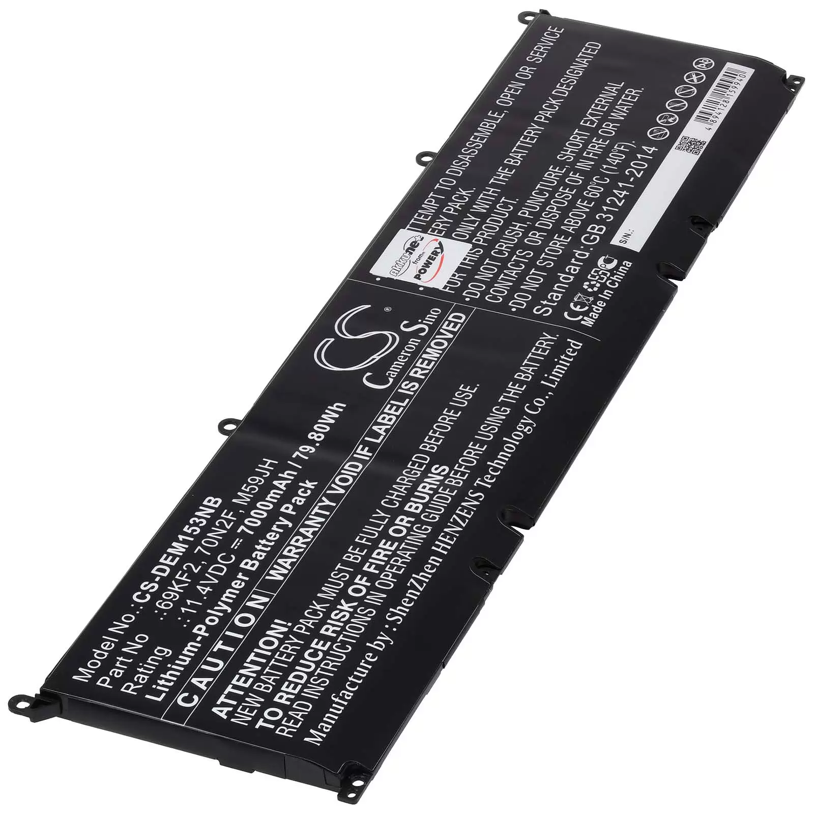 Akku passend für Laptop Dell Alienware M15 2020 Alienware M17 2020 Typ 69KF2