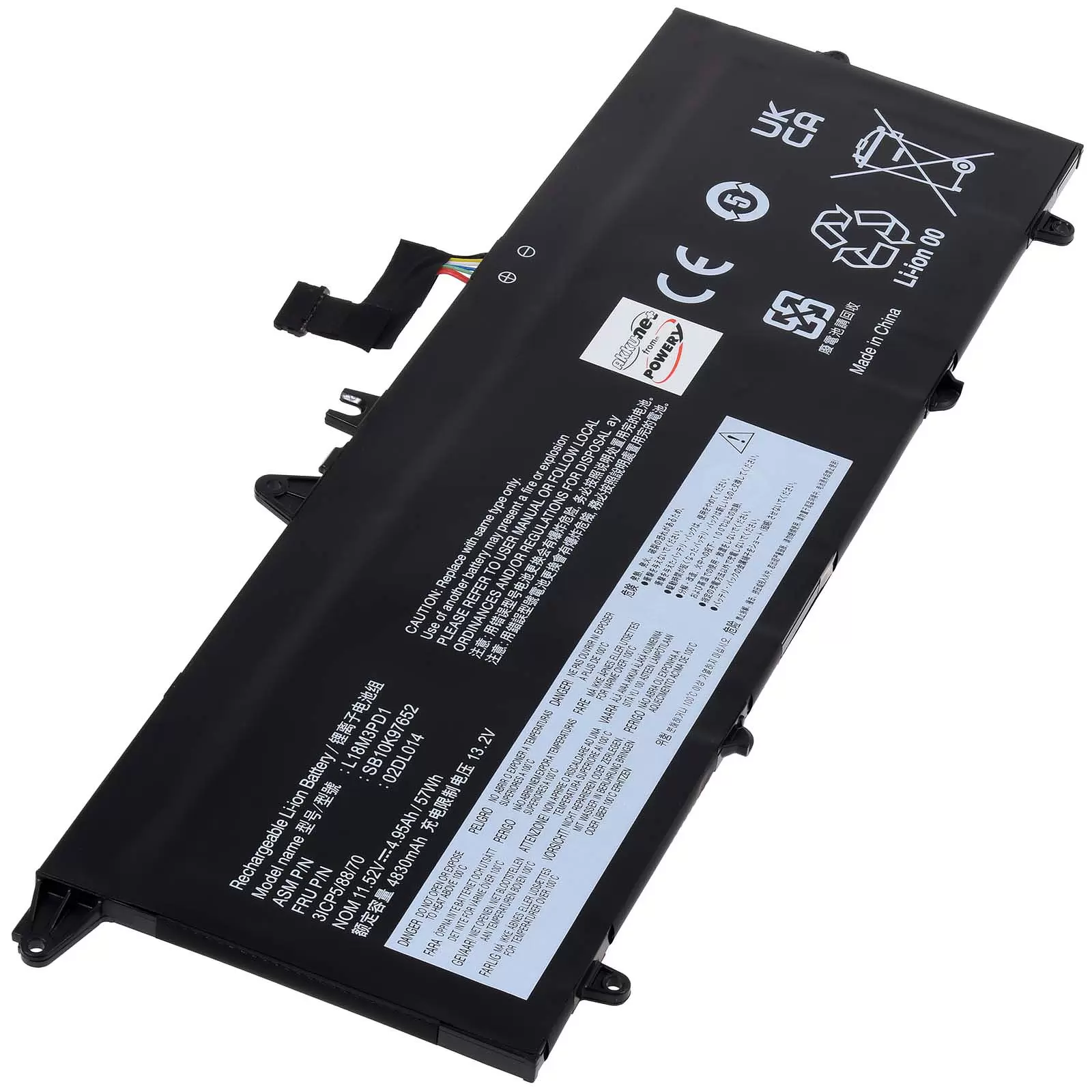 Akku passend für Laptop Lenovo ThinkPad T490s ThinkPad T495s Typ L18L3PD1